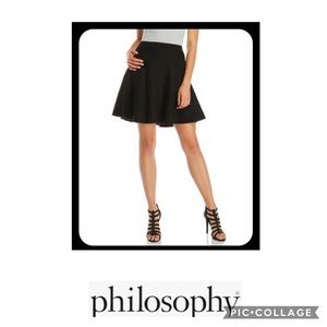 Philosophy Black Knit Skater Skirt